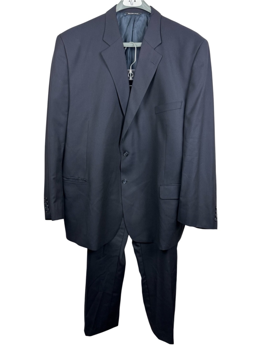 Jack Victor Big & Tall Navy Pinstripe wool suit 53/54